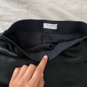 Aritiza Babaton Black Mini Slip Skirt